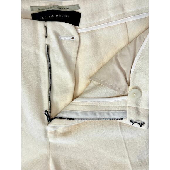 Roland Mouret Women’s Wool Pleated Cuffed Trousers – Cream – UK 10 / US 6 - Picture 3 of 10